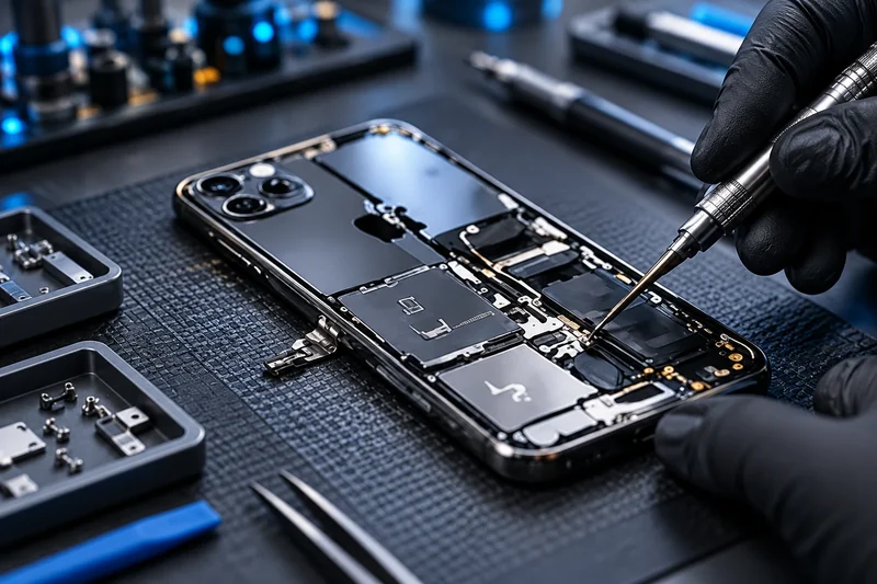 Illustration d'une intervention sur un smartphone